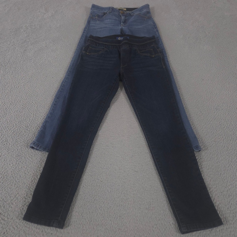 LOT OF 2 Democracy Jeans Womens 2 Blue Skinny Ab-solution Stretch Denim Slimming